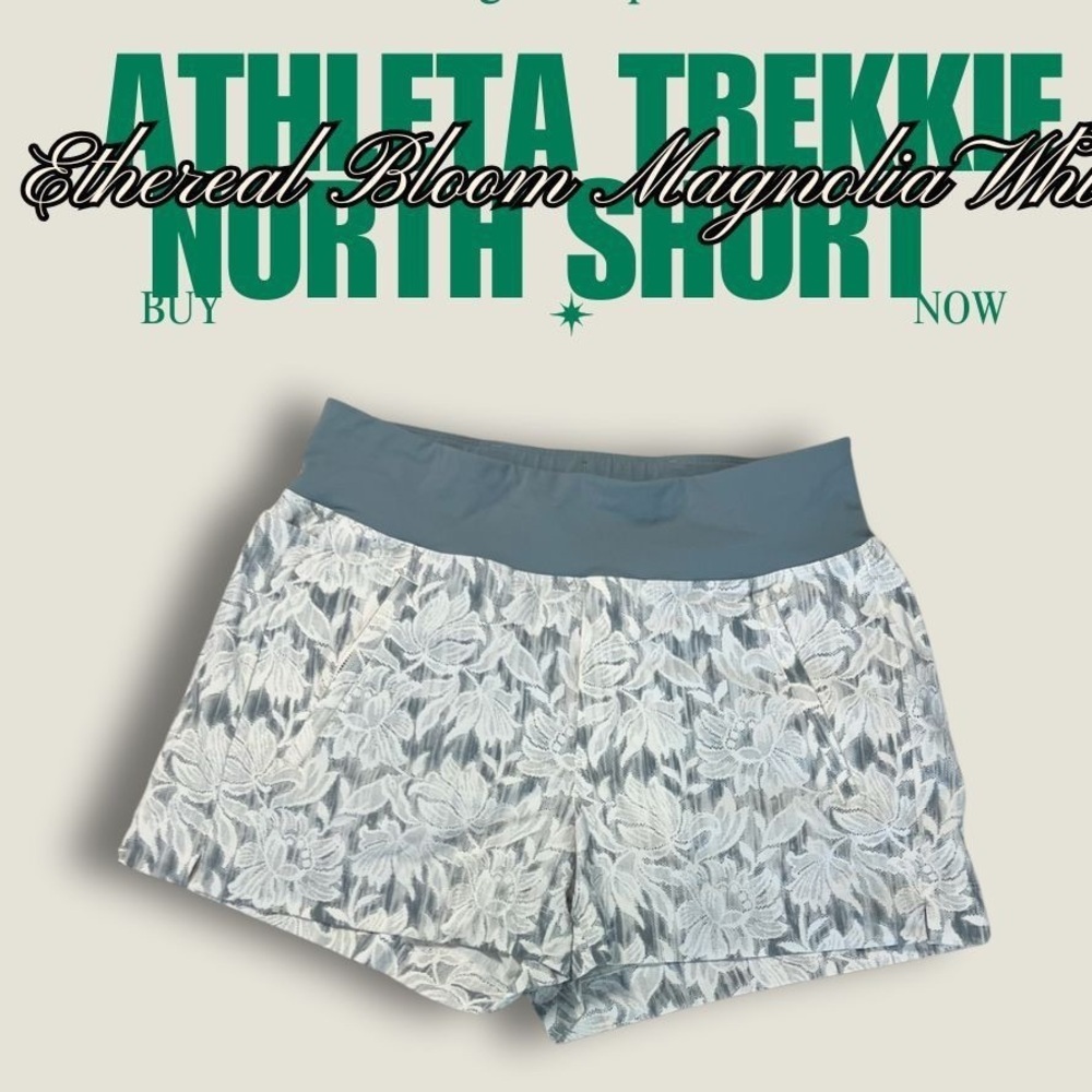 Athleta Trekkie North Shorts Ethereal Bloom Magnolia Women's 8